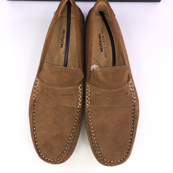 The Men’s Store Bloomingdales Tan Penny Suede Driving Loafers main image 6